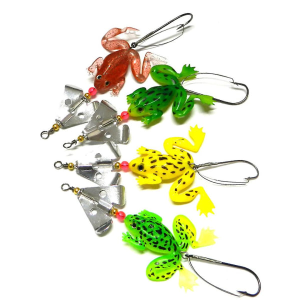 4 st/set Groda Färgglad Fisk krok Fiske krok Bete Minnow