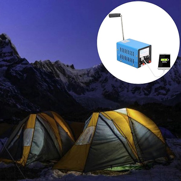 Handvevad Laddningsgenerator Högeffekts Dynamo Laddare Portabel Nödkraft Handvev USB-laddning Överlevnad