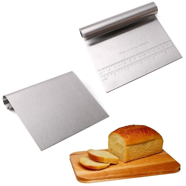 Rustfri Pizzaskrape Kutter Baking Pastry Spatler