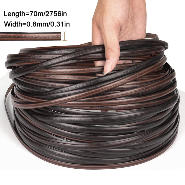 70m Flettverk Reparasjonssett Brun Gradient Flettverk Materiale For DIY Stol Sofa Kurv