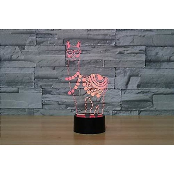 Romantisk 3D Illusion Bord Dekoration LED Lys 7 Farve Skiftende Natlys Til Soveværelse Hjem Dekoration, Bryllup, Fødselsdag, Jul, Valentinsdag