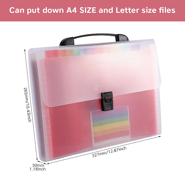 Kvittering A4 Letter Størrelse 13 Lommer Accordian Folder Dokument