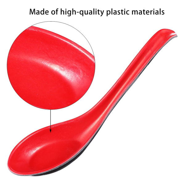 10 stk. Plastik Suppeskeer Husholdningsmad Serveringsskeer Multifunktionelle Skeer