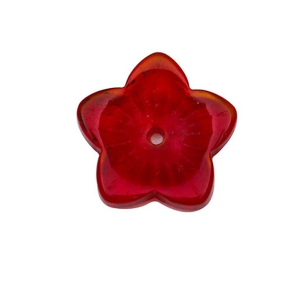 30x 12 mm stjärna tjeckiska glaspärlor Lös distanspärla smycken gör röda