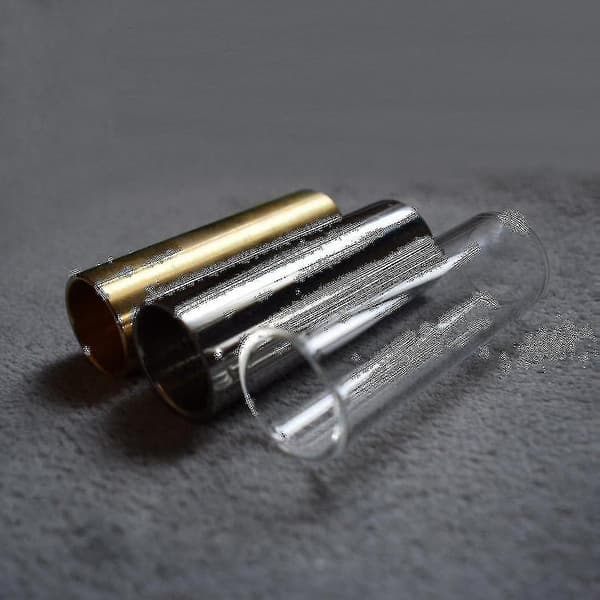 Gitarr Slide Set med 1 Glass Slide, 1 Stålslide och 1 Mässingsgitarr Slide, 6 st Gitarrplektrum och 4