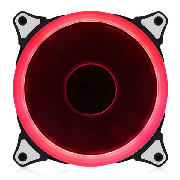 4/3pin 120mm Computer Led Case Kjølevifte 12cm Single Red Halo