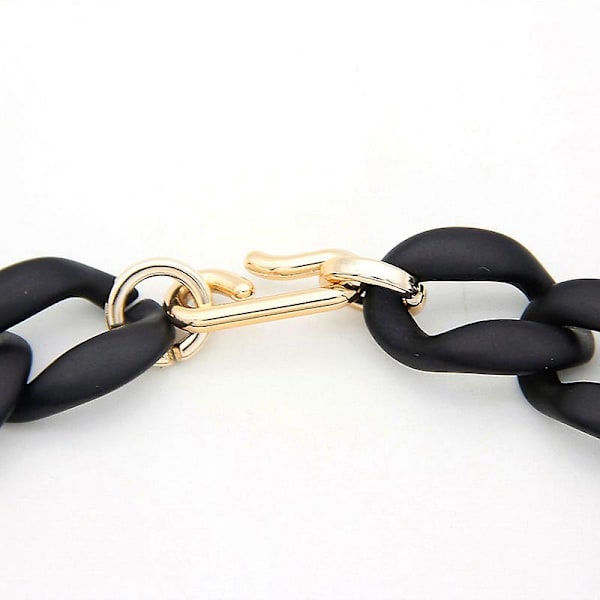 Chokerhalsband för kvinnor, Acryl, Tjock Kedja, Statement-Länk, Stort Mode