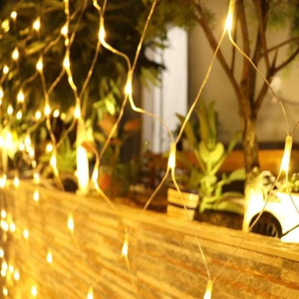 192 LED light net 3 x 2 m warm white light chain net for Christmas,