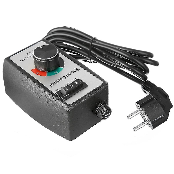 EU-plugg motorhastighetsregulator universell elektronisk trinnløs regulatorbryter viftekanal viftehastighet