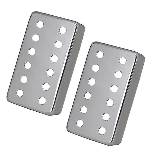 Mässing Gitarr Enstaka Pickup-skydd 50+52mm För Lp Elektrisk Gitarr Tillbehör Silver