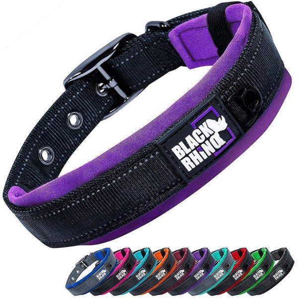 - Comfort Collar Ultra Soft Neopren Polstret Hundesele for Alle Raser - Heavy Duty Justerbar Reflekterende Værbestandig (Stor, Lilla/Bl)