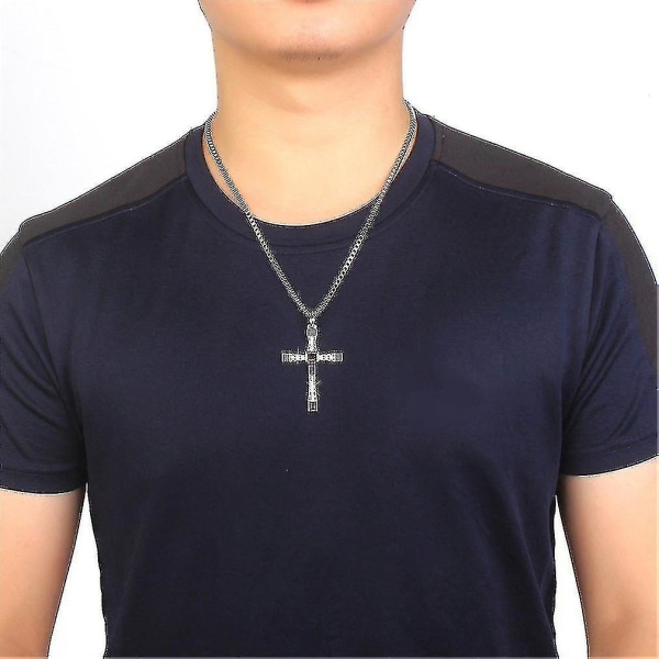 Filmsmykker Dominic Toretto Menn Male Cross Pendant Chain N