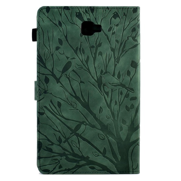 För Samsung Galaxy Tab A 10.1 (2016) T580 T585 Pu-läderfodral för case med tryckt cover Green