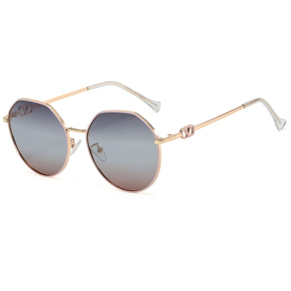 Stilige metall UV-beskyttende Aviator-solbriller. Glam Gaver til kvinner, 59 mm