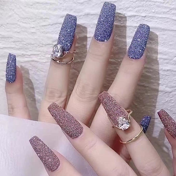 Glittrande Diamantnagelpulver, 2 Ask Holografiska Naglar Glitterpulver Nagelkonst