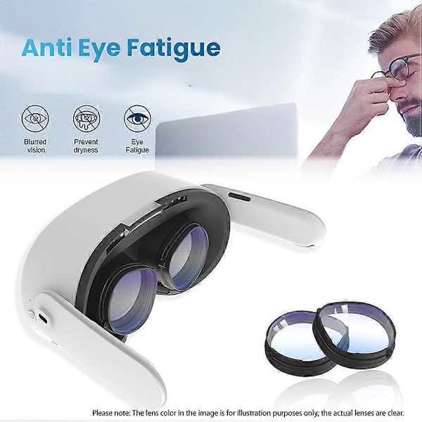 VR-glasögon Magnetiska Blåblockerande Glasögonlins för Quest3s Trötthetsreducerande och Ögonskydd
