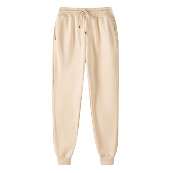 Herrebukser Bukser Joggebukser Hip-hop Bukser Legging Polstret Bukser Casual Bukser Beige M