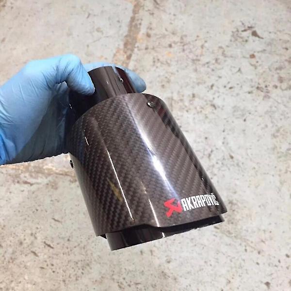 Bimirth 4\" Akrapovic Gloss Carbon Fibre Eksosrørspisser X2 Universal Endestuss