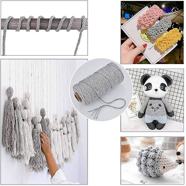 Macrame Bomullsgarn 3mm X 200m Macrame Rep Macrame Snöre Bomullsrep.för Dröm