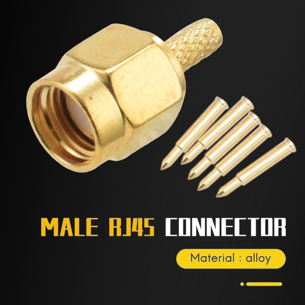 5 st SMA-hane raka crimp RG316 RG174 RF-adapter