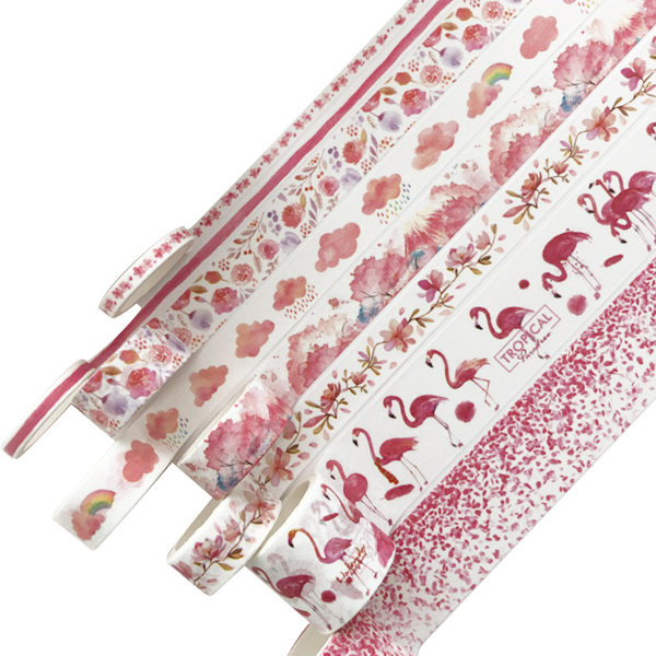 Washi Tape Set, 8 ruller 3m lange, søte dekorative tape for scrapbooking, bullet journals, planleggere, gaveinnpakning, DIY-dekorasjon og håndverksartikler Style-2