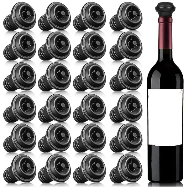 24 stykker vinpropp Gjenlukkbar vinpumpe Vakuumstopper Vakuumvinstopper Gjenbrukbar vinsparer