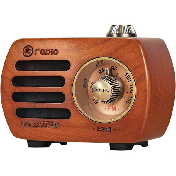 Pieni retro-radio puinen mini-radio Bluetooth-kaiuttimella