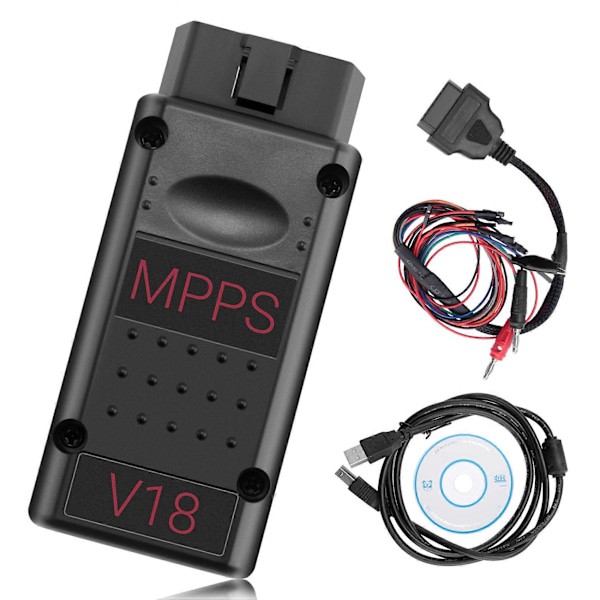 MPPS V18 OBD2 Diagnostiskt Verktyg MAIN + TRICORE + MULTIBOOT V18.12.3.8 med Breakout Tricore Kabel