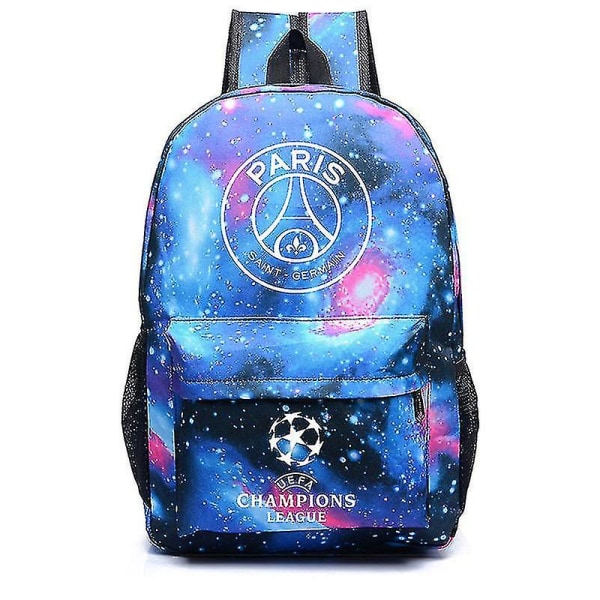 Star Paris Uefa Champions League Olkalaukku Fan Reppu Opiskelijan koululaukun säilytyslaukku