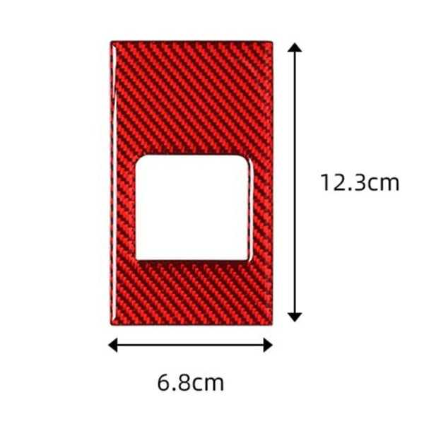 Auton hiilikuituinen punainen kansikoriste takasäätöpainikkeen kansikoristetarra - 2010-2016