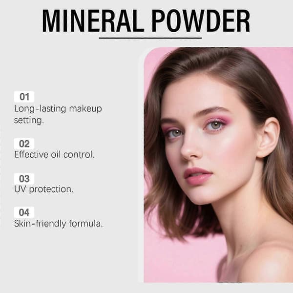 Mineral Setting Powder Bredspektret SPF-beskyttelse, Lys Lilla