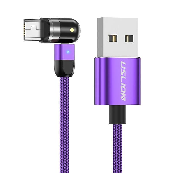 540 Magnetisk USB-ladekabel 360180 Lilla 1m Micro USB