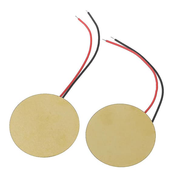 10 stk 35mm Piezo Elementer Buzzer Lydgiver Sensor Udløser Tromme Disk + Tråd Kobber -ZHENV