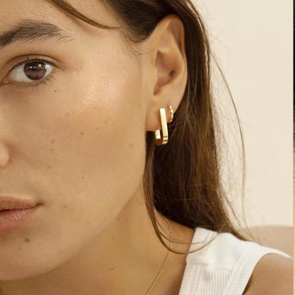 Kvinde Øreringe 2 Par Små Øreringe Til Kvinder Dangle Hoop Øreringe Mode Smykker Til Kvinder Flere Former Style:Style 4;:;