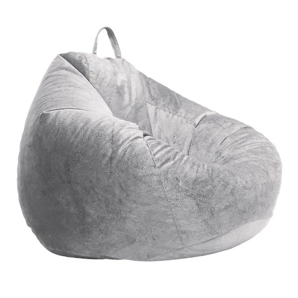 Ekstra stor silkefløjlspose til sofaovertræk 100x120cm grå
