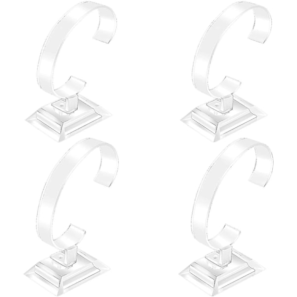 4-pack Urvisningsställ för Klockor, Transparent Armband Smycken Klockvisningsställ Hållare