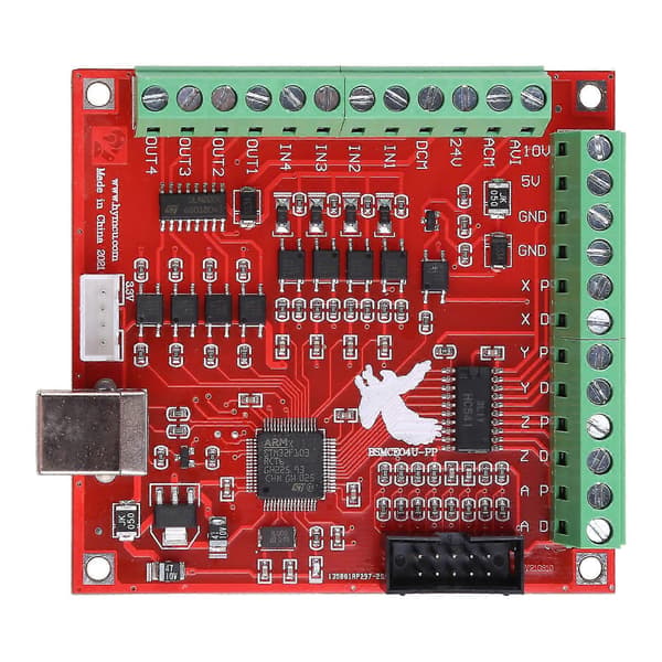 4-akset Mach3 Trindemotorstyringskort Breakout Board USB-interface