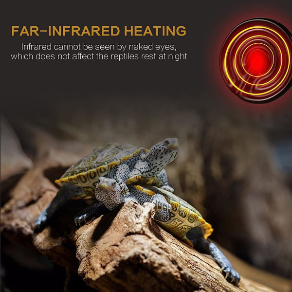 Keramisk reptil värmelampa Hållbar inget infrarött ljus Djurvärmelampa Ödla/Chic 150W
