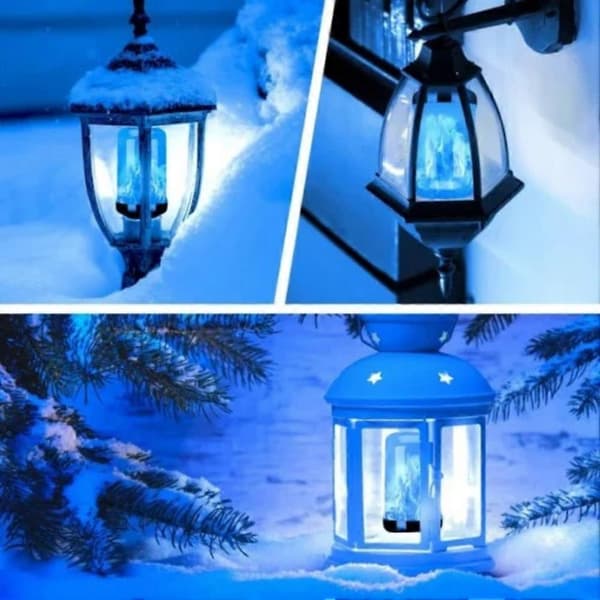 LED-liekkiefektilamput, 3 tilaa, välkkyvät lamput, E26/E27-standardikanta e26 Blue Light