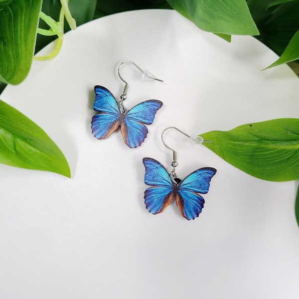 Korvakorut Butterfly Pinkki/sininen/musta Butterfly Oversize monivärinen M122-5