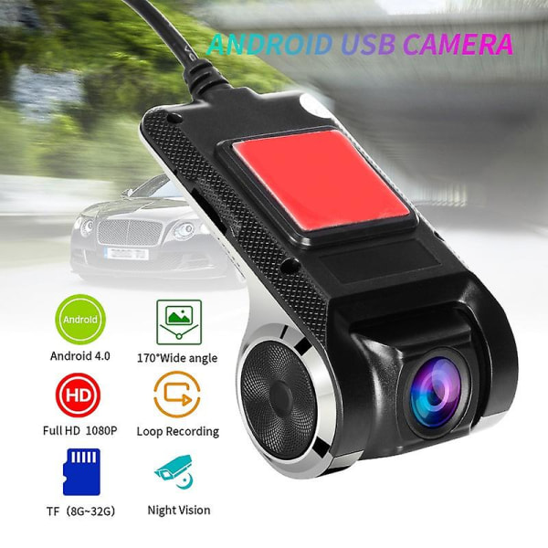 1080p HD Bil DVR Videorekordare för Wifi Android USB Dold Nattsyn Bilkamera 170 Bred Vinkel Dash Cam G-sensor Förare Dash Cam