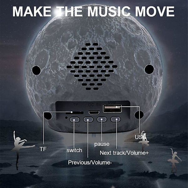 Astronautti Audio Suspension Magntic Astronauttikaiutin Bluetooth Modle B