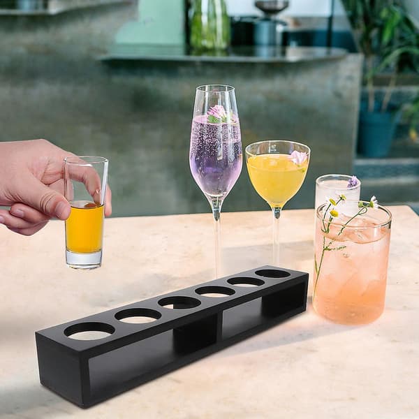 Glas Stativ Cocktail Glas Holder Træ Vinglas Rack W