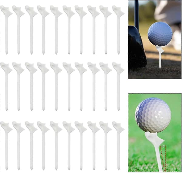30 stk Golf-T-er for Flightpath, Plast Golf Simulator T-er System 10 Grader for