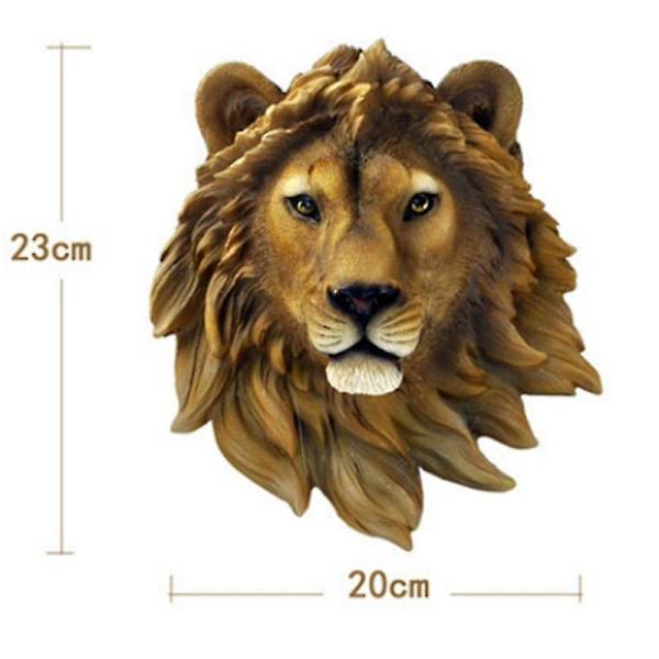 Väggdekoration Bar Vinkällare Lejonhuvud Simulerings Skulptur Kreativ Dekor Resin Craft Head Vägg