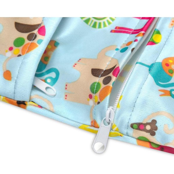 2 kpl Baby vaippalaukku vedenpitävä uudelleenkäytettävä vetoketjullinen vaippakassi, pestävä kaksinkertainen