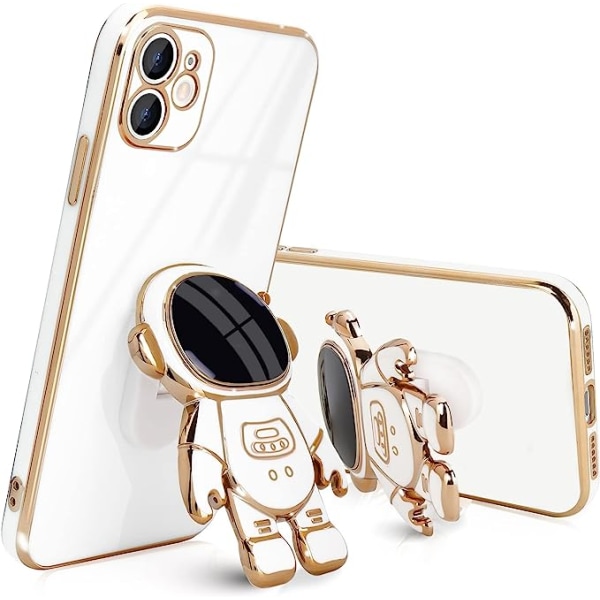 Compatible with iPhone 12 Case Cute 3D Astronaut Stand Design Camera P