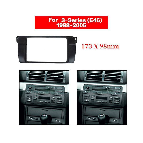 2din Audio Panel Modifikation Panel Dvd Navigation Panel Bil Fascia Stereo Radio Panel För 98-05 3-