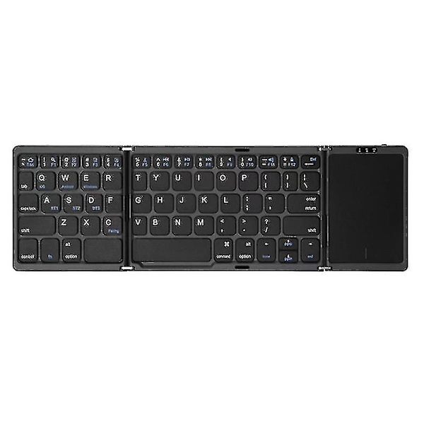Bærbar Mini Folding Trådløs Bluetooth 5.1 Tastatur, Svart