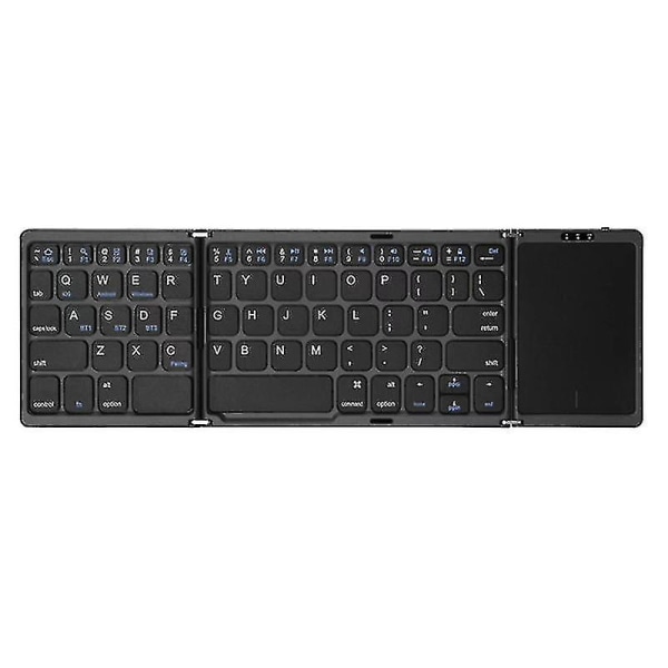 Kannettava Mini-taittolangaton Bluetooth 5.1 -näppäimistö, musta